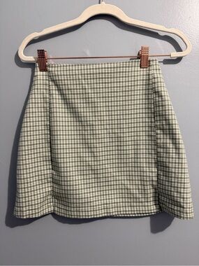 John Galt Plaid Green Skirt Small